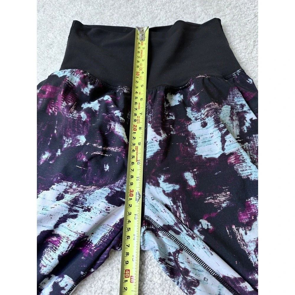 Lululemon Tranquil Crop Pants High Waist Kara Blossom Multi Black Women's Size 4